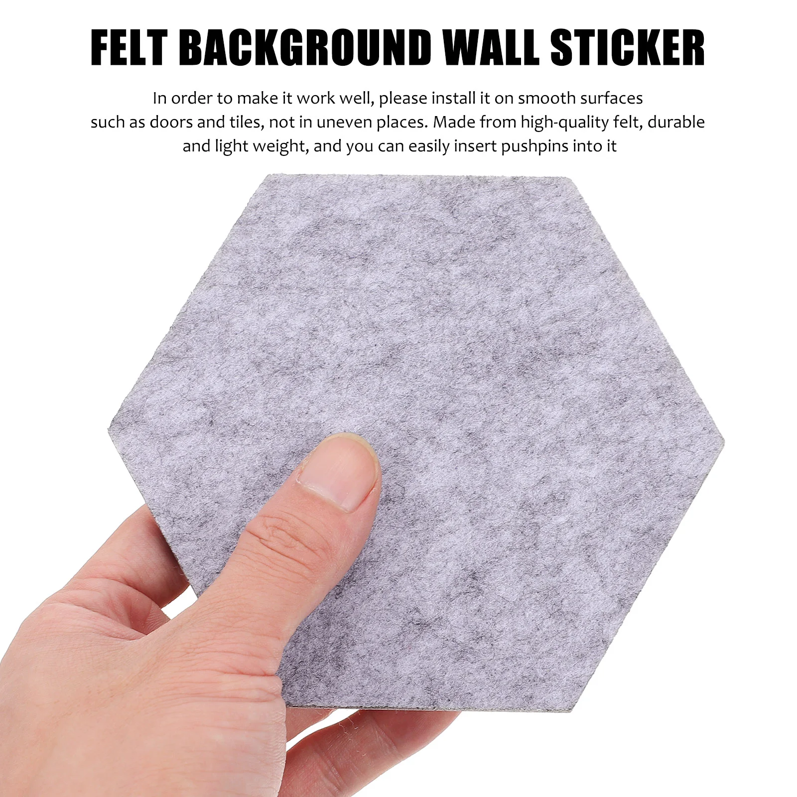 Felt Backdrop Wall Sticker Board Hexagon Tile Self-adhesive Memo Bulletin Decor Notice Letter Stickers