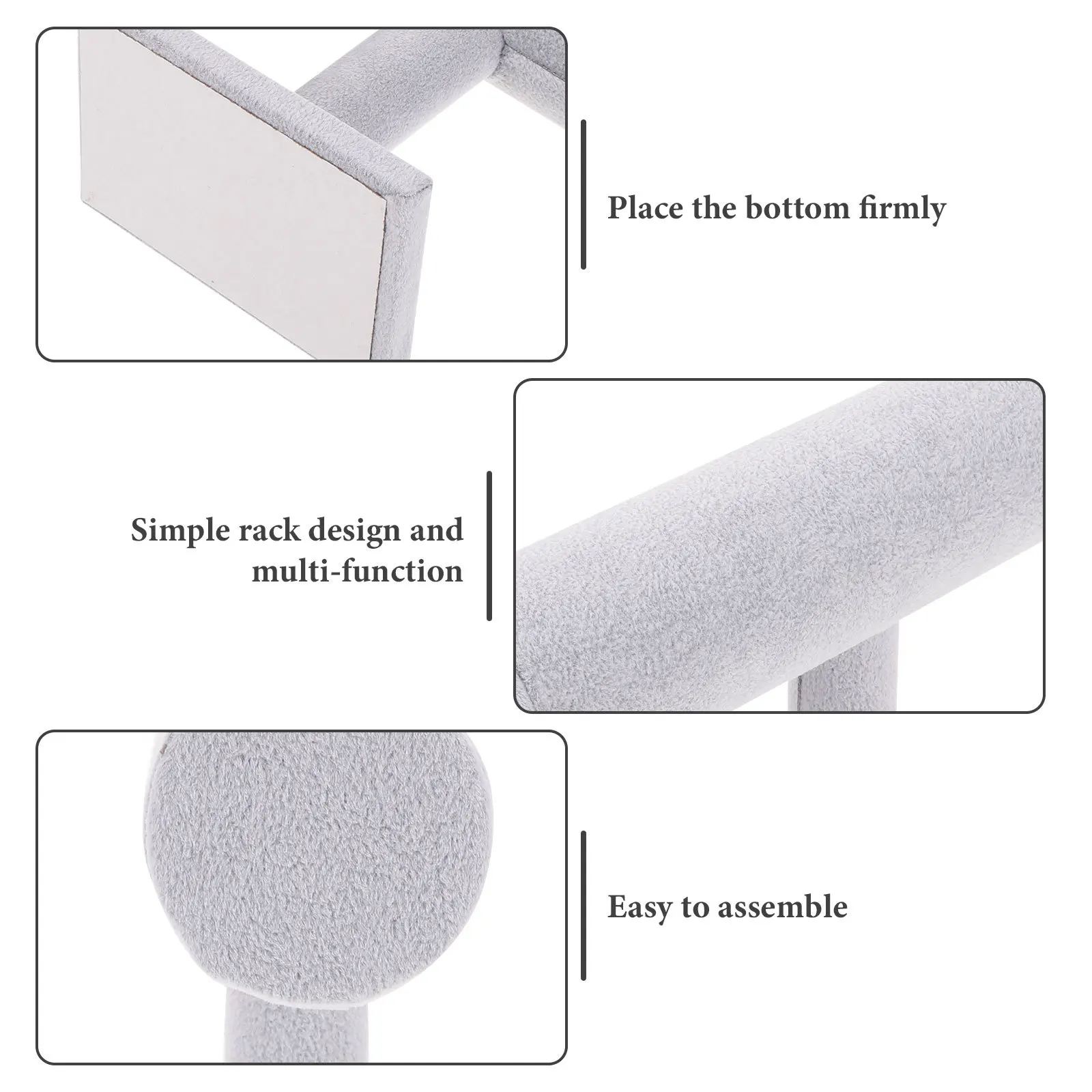 

Повязка на голову, подставка для ювелирных изделий, съемная одноярусная стойка для браслета, держатель для браслета, декор для хранения, серый цвет