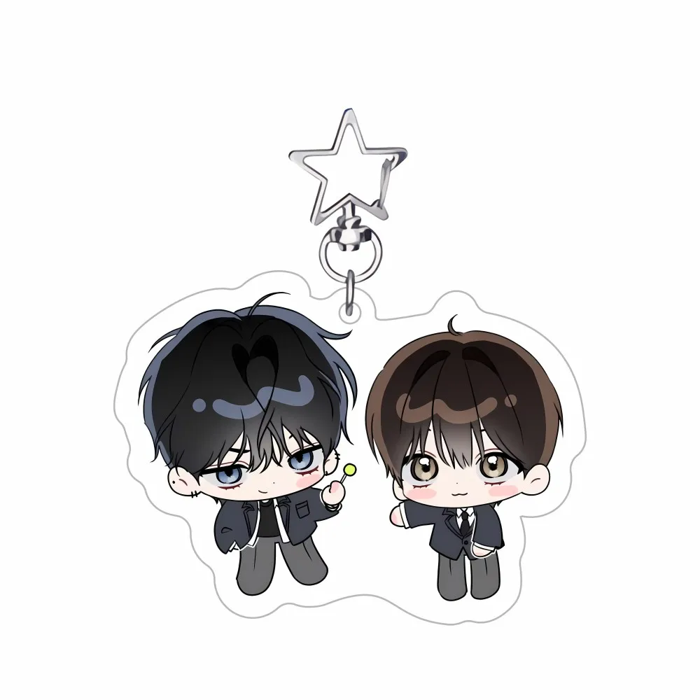 Eighteens Bed BL Manhwa New 6cm Acrylic Standee Keychain, Main Characters Desk Decor Pendant, Anime Collectible Gift