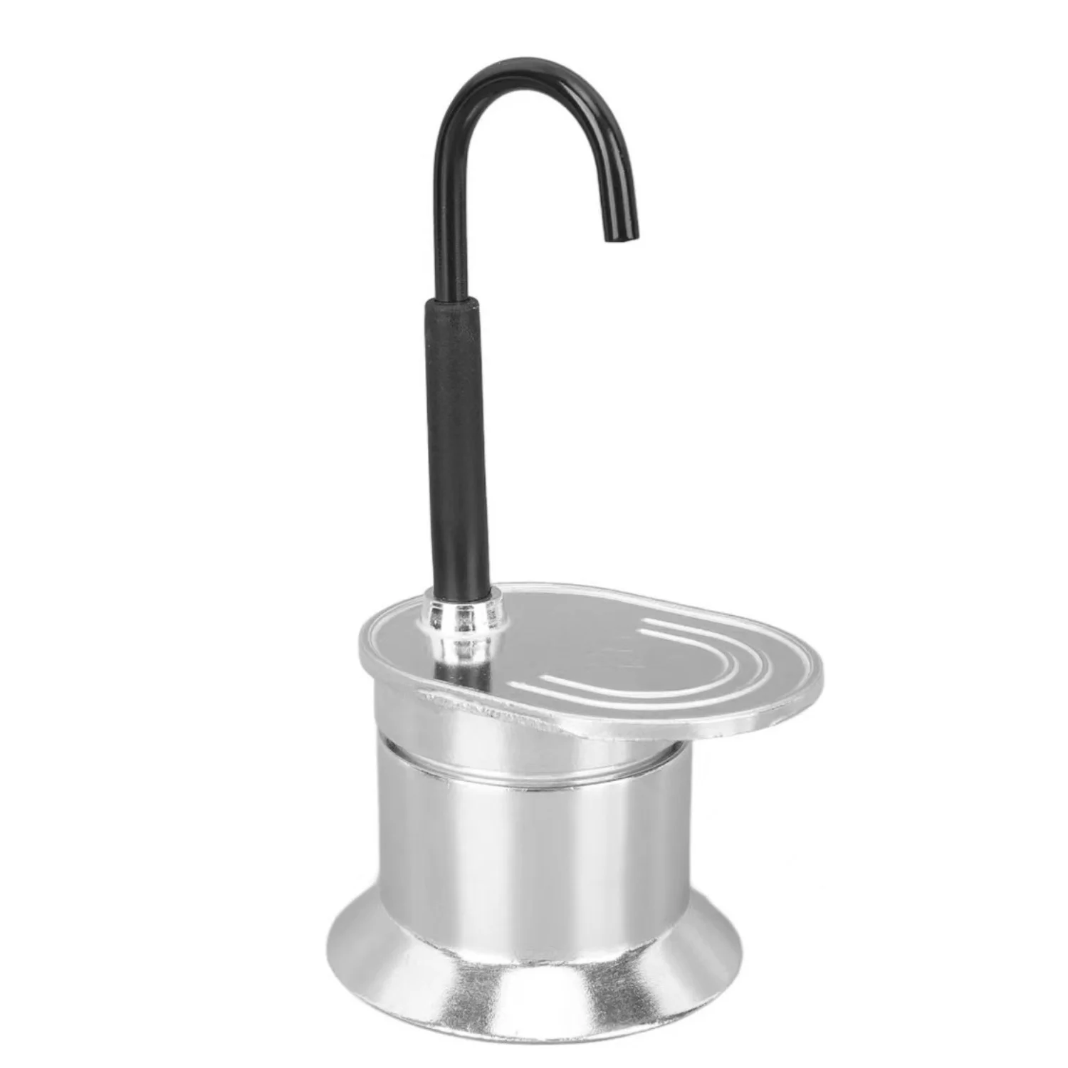 Enkele Buis Moka Pot Aluminium Zilver 50Ml Moka Koffiepot Italiaanse Koffiepot Enkele Kop Koffiepot Geschikt Voor Camping Party