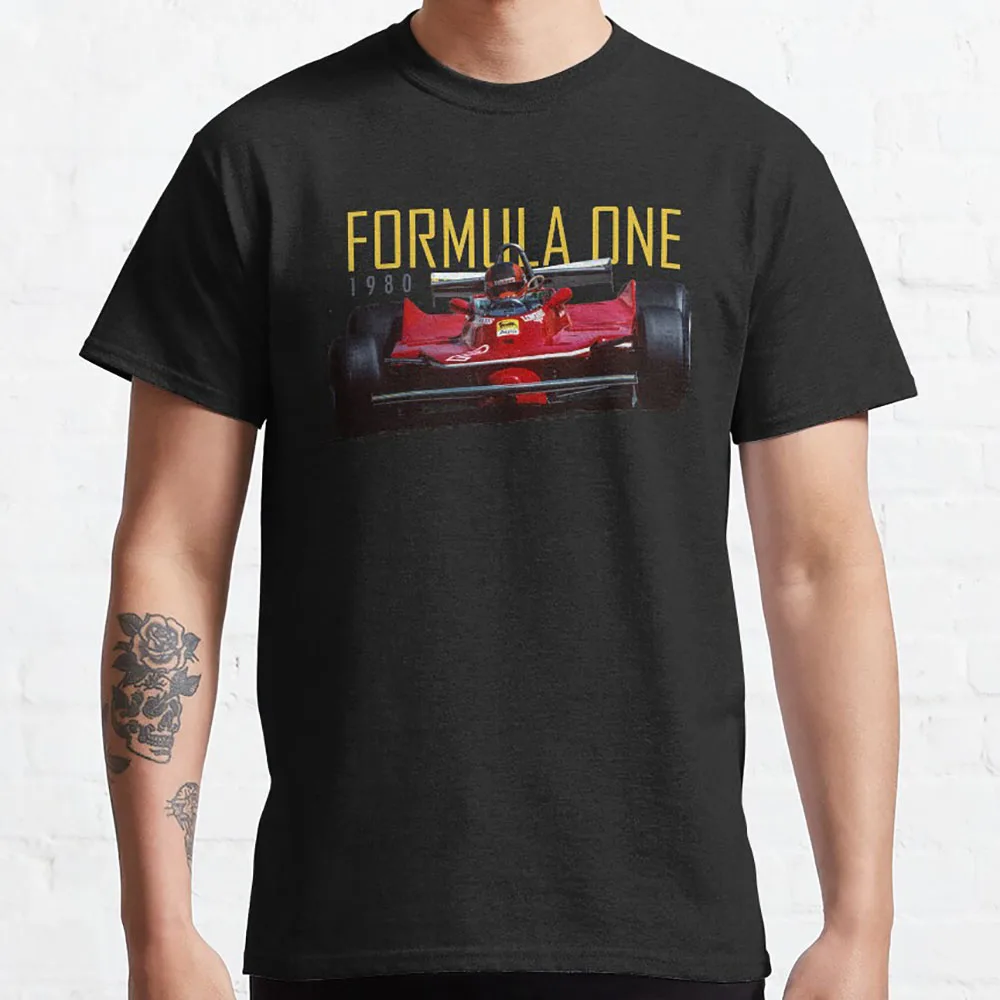 Vintage Formula 1 80s Ferrari 312T5 graphic t shirts Gifts for the Racing lovers 100% cotton clothing large size men's tops