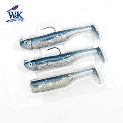 New Size Slinky Shad 6cm with 5g Jig Head Soft Lure KIT at 3inch Fishing Lure Set Mud Minnow Swing Rock Fish