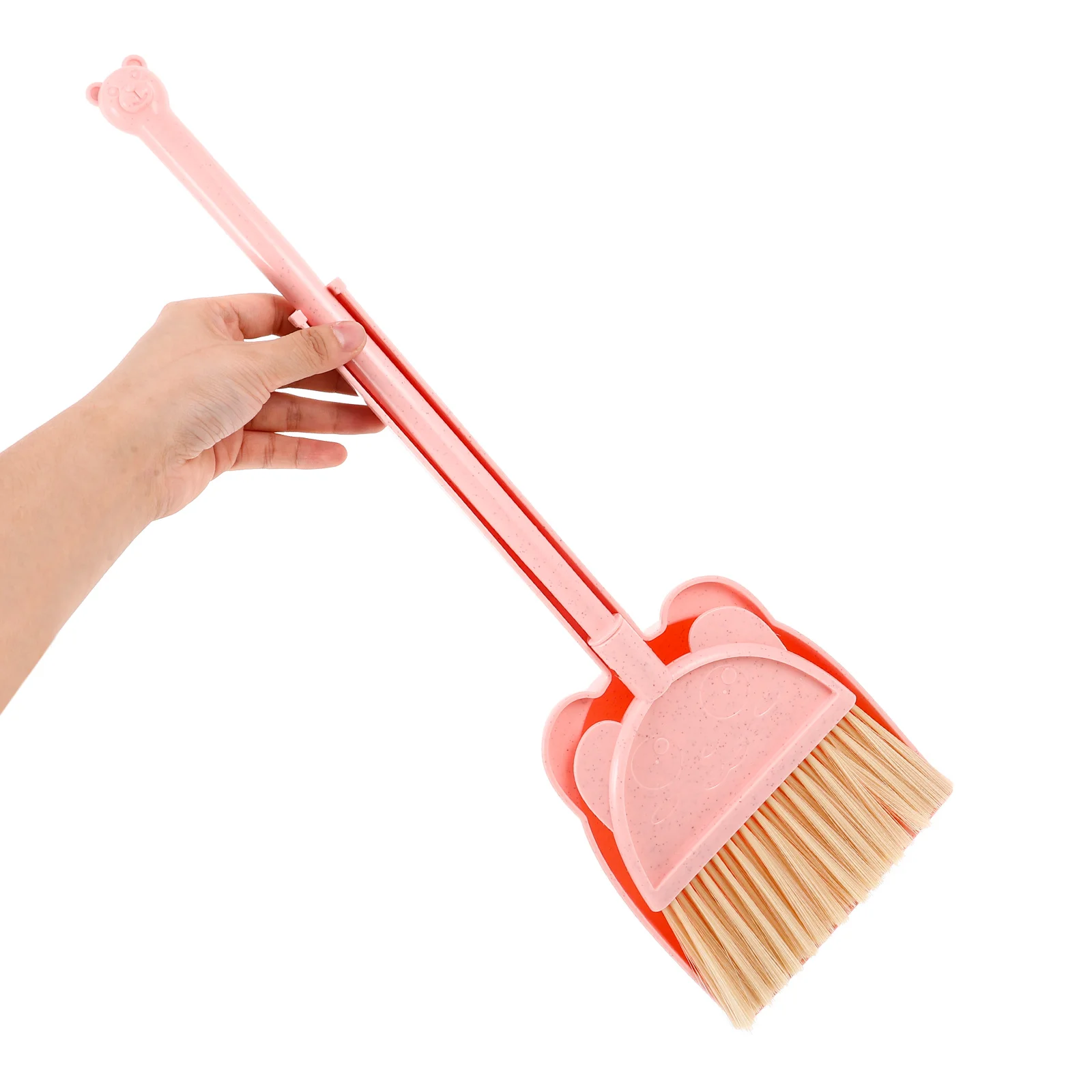 Mini Broom Dustpan Set for Kids Child Kitchen Cleaning Tools Toys Toddler Play Plastic Lightweight Storage Bright