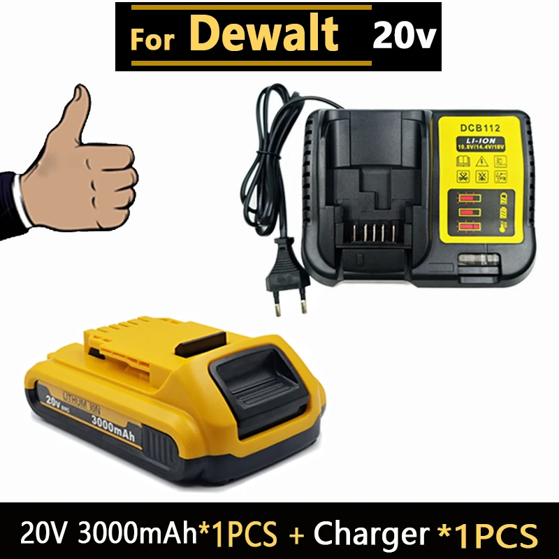 Originele Batterij 20V 2.5Ah 3.0Ah DCB200 Li-ion Oplaadbare Power Tool Batterij voor Dewalt DCB203 DCB181 DCB201 DCB201-2 L50 -