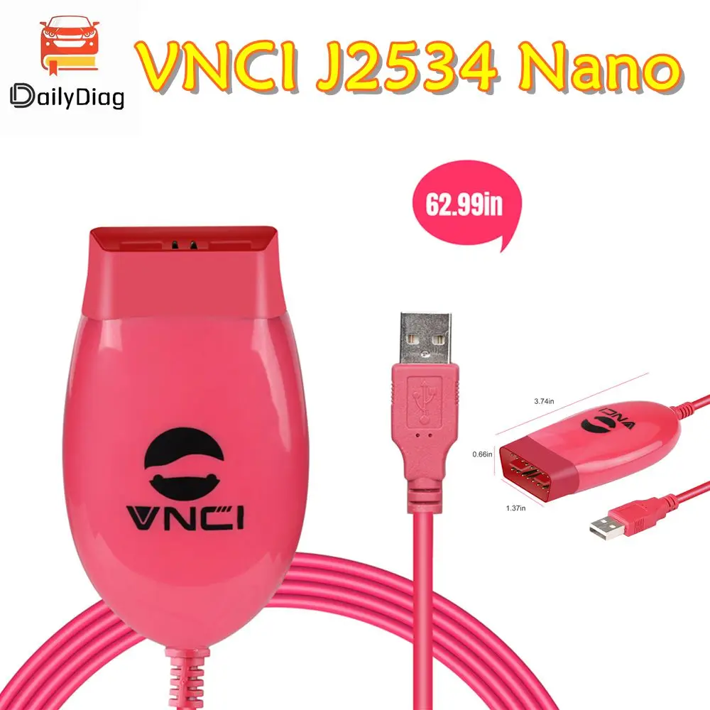 

NEW VNCI J2534 Nano Compatible with J2534 Passthru and ELM327 Diagnose J1979 Support Vehicles Switch Mode Automatically