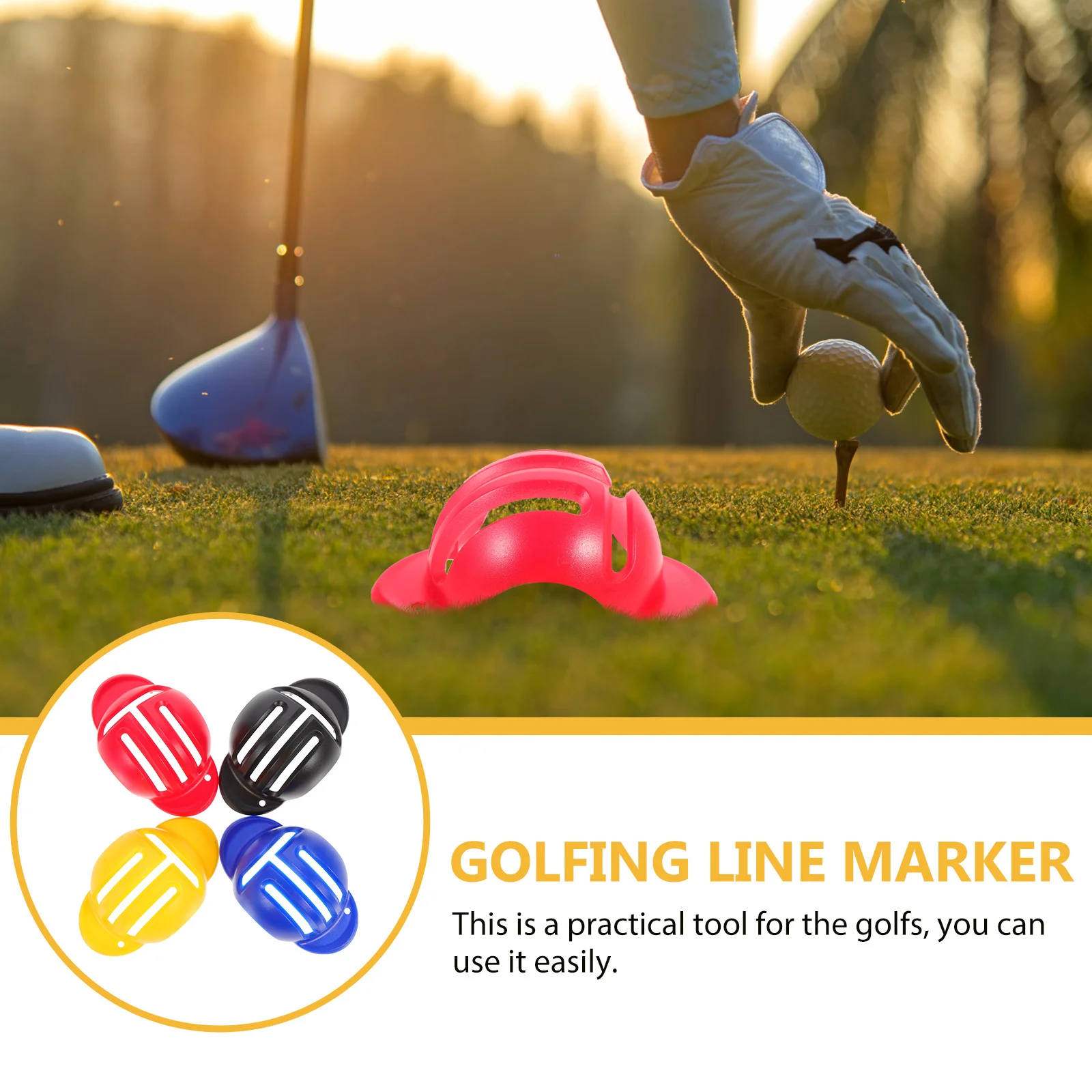 

4Pcs Golfing Ball Marking Tool Set High-Quality Build for Stable Performance Small Size Easy Carry Solution for Outdoor Golf