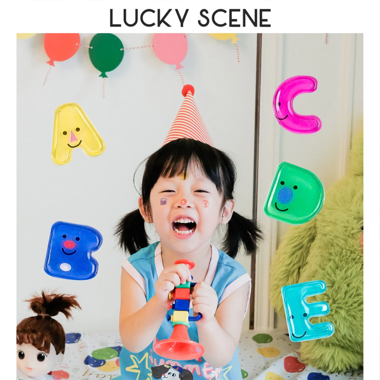 Kids Puzzle Korean FUNNY Sticker English Alphabet Number Handbook Three-dimensional Cute Decorative Sticker S01754