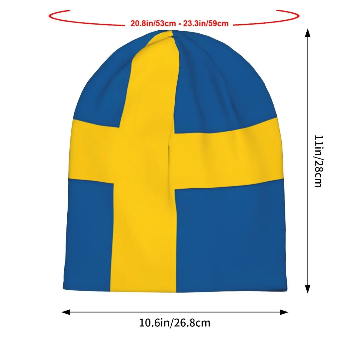 Swedish Flag Of Sweden Washed Thin Bonnet Windproof Casual Beanies Protection Men Women Hats