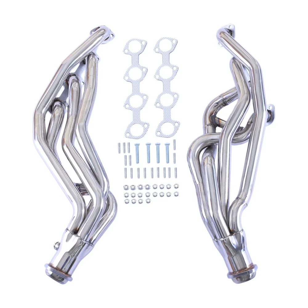 High-Quality Stainless Steel Long Tube Headers for 1996–2004 Ford Mustang GT 4.6L V8 – Silver Performance Manifold 6