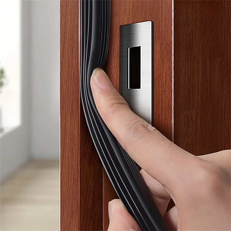 

1pc Door Draft Stopper - Self-Adhesive Resin Material Rubber Soundproof Anti-Collision Weatherstrip