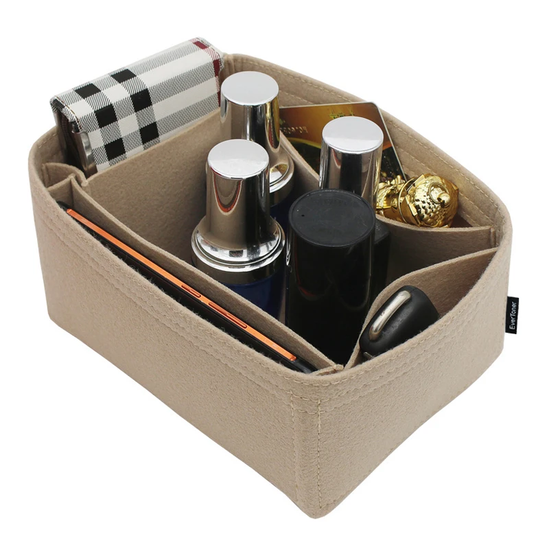 EverToner Fits for H Picotin 18 22 26 Organizer Felt Insert Bags Makeup Bucket Handbag Portable Cosmetic Base Shaper for Women H