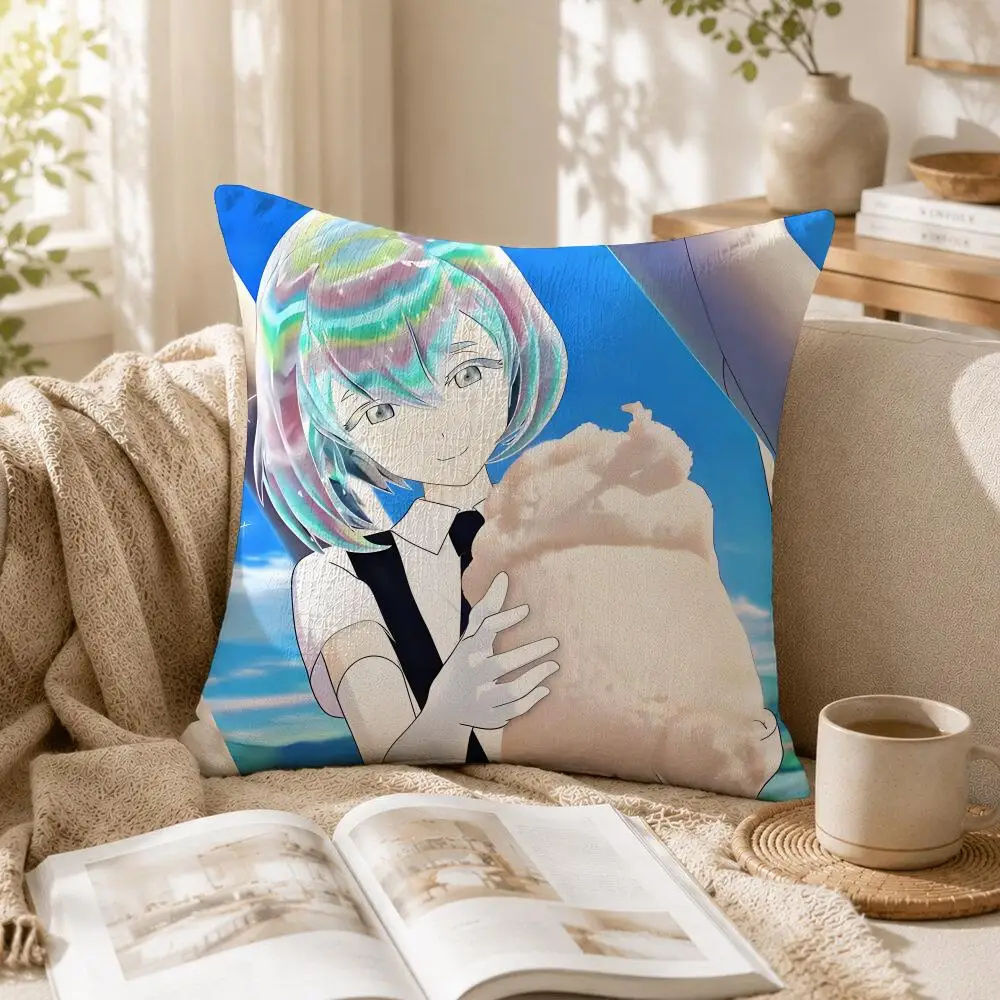 Anime L-Land Of The Lustrous Cushion Cover Linen Square Pillow Case Naturally Durable Hypoallergenic Gentle On Sensitive Skin