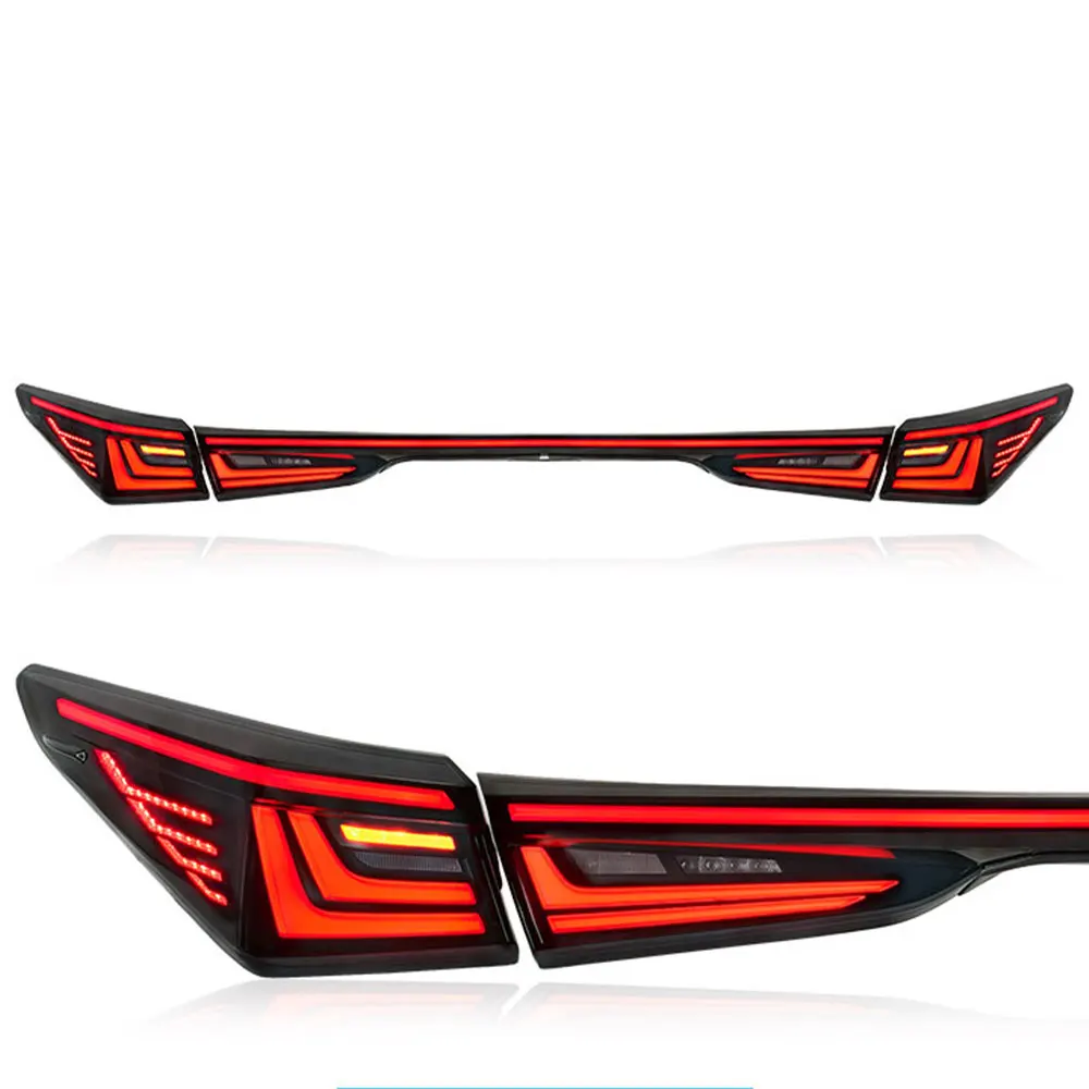 Car Tail Lights For Lexus ES 2018 2019 2020 2021 2022 2023 2024 Through Tail Lamp Dynamic Turn Signal Light Tail Lamp Assembly