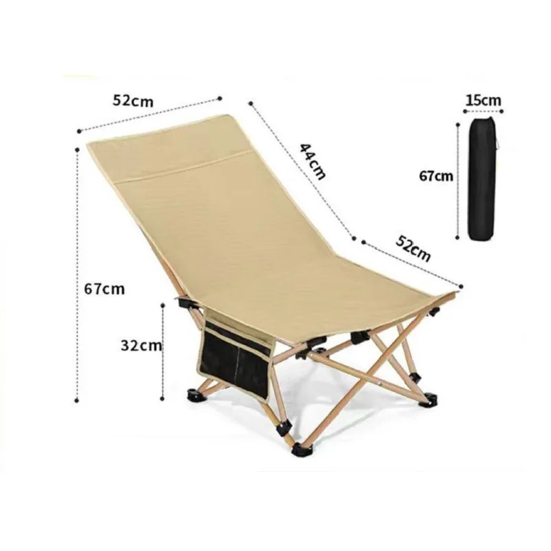 Portable Ultra-light Metal Folding Chair, Outdoor Camping Chair, Nature Hike, Beach Relaxing Backrest, Fishing Recliner Supplies