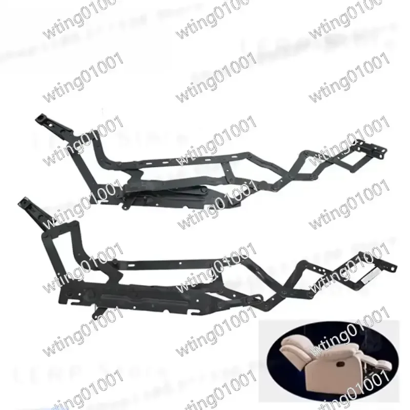 New Furniture Hardware Metal Frame Reclining Chair Mechanism Bidirectional High Leg Push Back Hinge for Chair Accessories