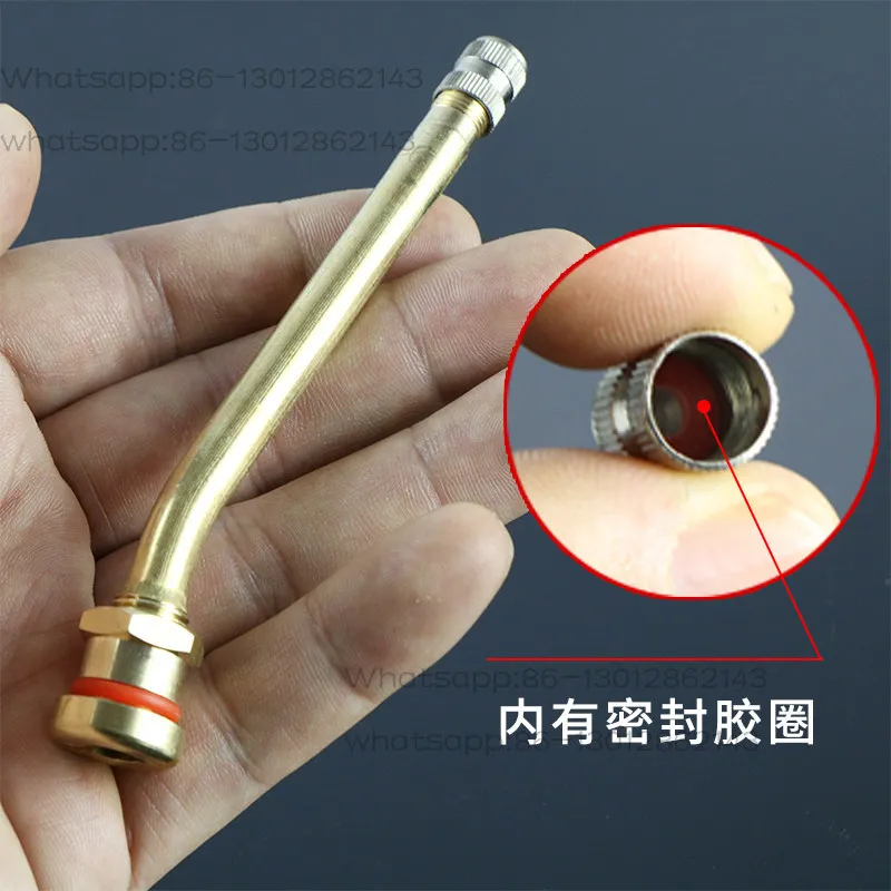 Pure cop-per bus nozzle vac-uum tire valve truck large inflation rod universal V3-20-6