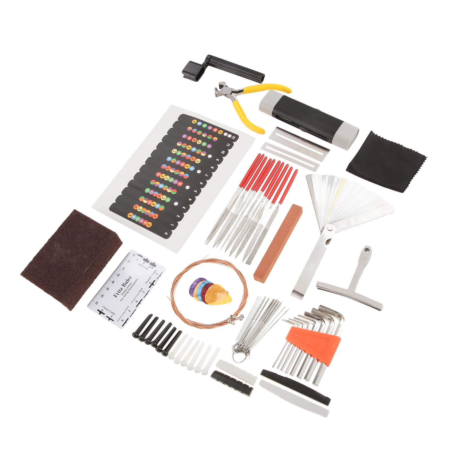 kit-d'entretien-de-guitare-1-piece-avec-sac-de-transport-mediators-chevilles-de-pont-cles-hexagonales-regle-d'action-des-cordes-pour-instrument-de-musique
