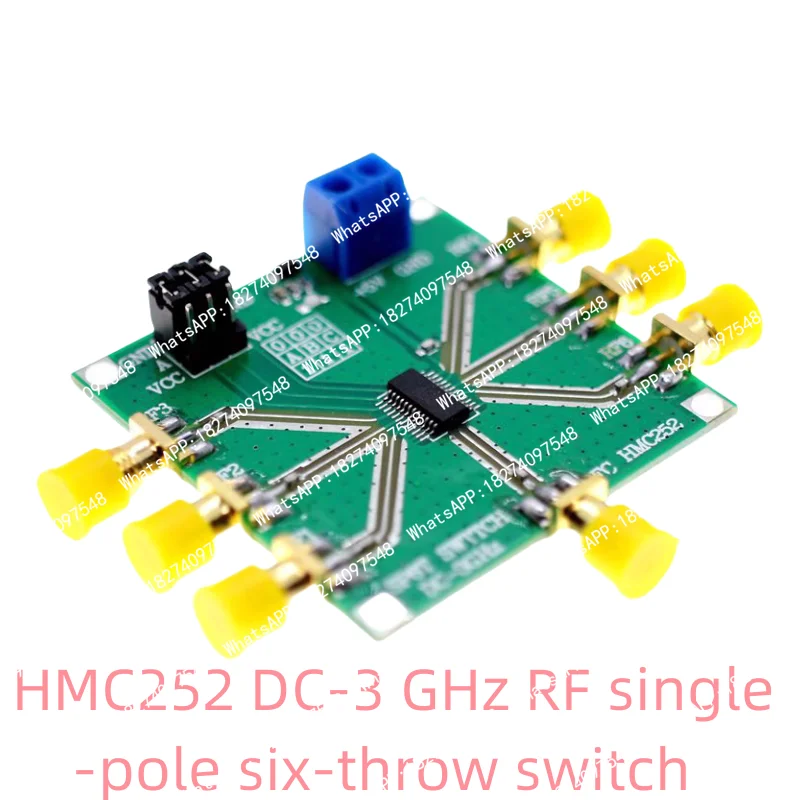 En stock. HMC252 Commutateur RF unipolaire à six voies DC-3 GHz, commutateur RF non-réfléchissant SP6T.