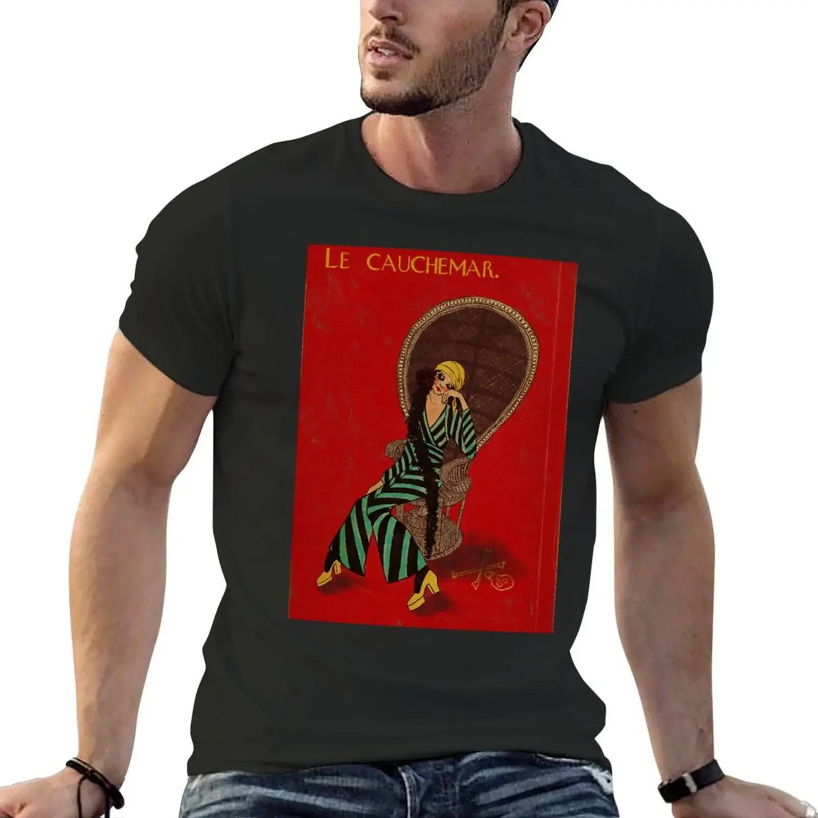 Le cauchemar: The Nightmare 1971 T-shirt customs design your own heavyweights Short sleeve tee cute tops black t shirts for men