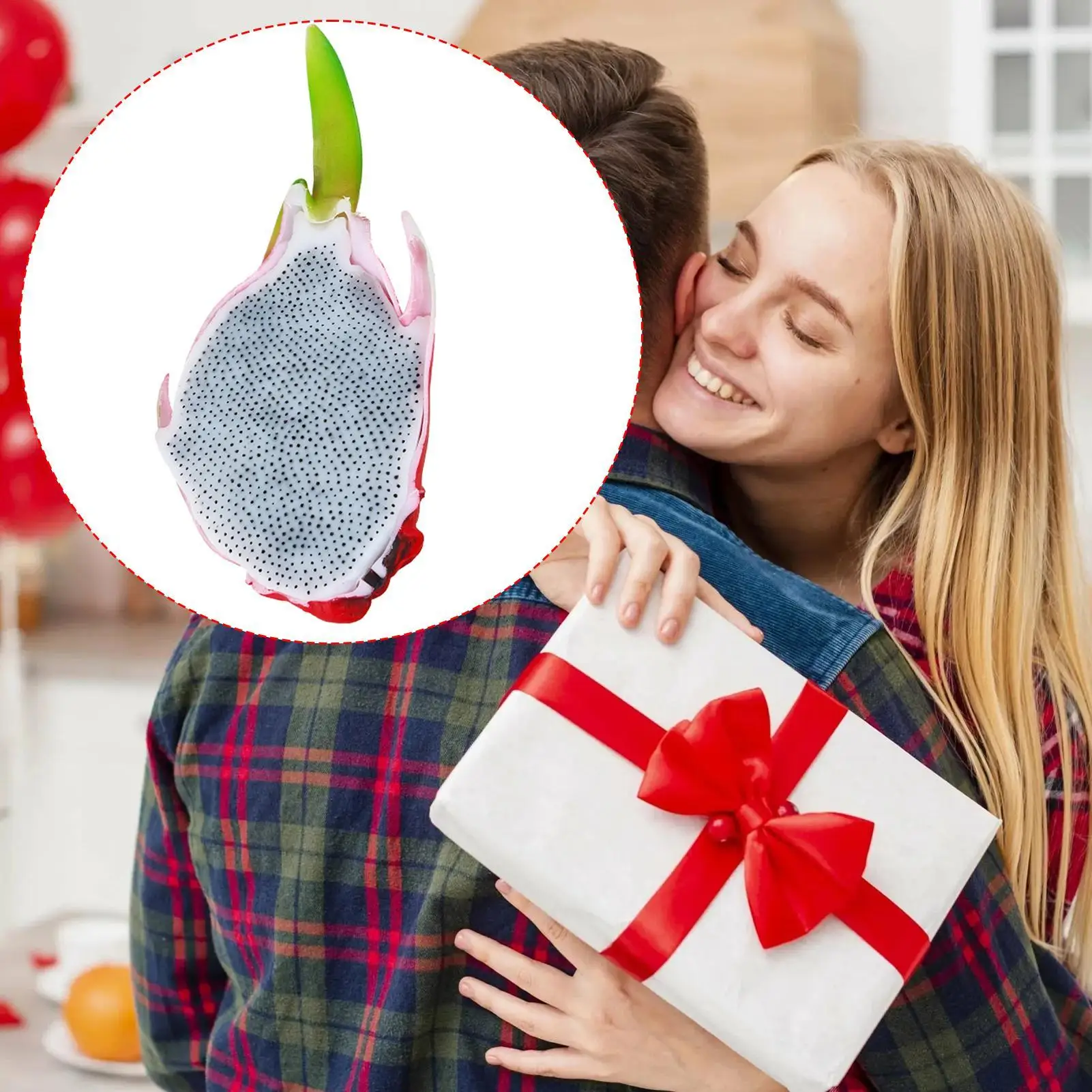 Jouet de relaxation en forme de fruit de Dragon mignon, jouet réutilisable à presser doux pour boutons, réducteur d'anxiété réutilisable pour adultes