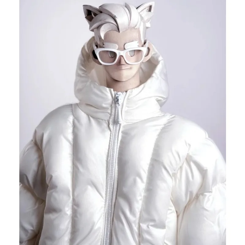 

1/6 Scale Action Figures Winter Clothes Cotton-padded Jacket Coat with Zipper Model for 12" Male Doll Body Accessory