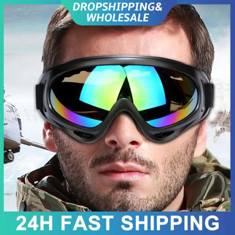 

Ski Goggles Imitation Splash Riding Windproof Anti-fog Outdoor Sports Eyes Shades Black Frame Sand Goggles Adults Cycling Drive