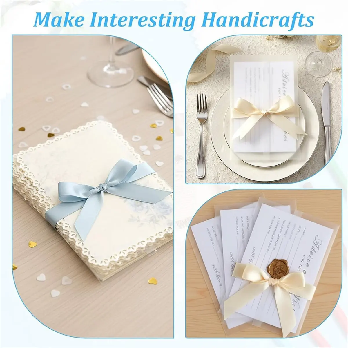 

150 упаковок пергаментных курток для приглашений 5x7, элегантных полупрозрачных бумажных рукавов для свадьбы, дней рождения и многого другого