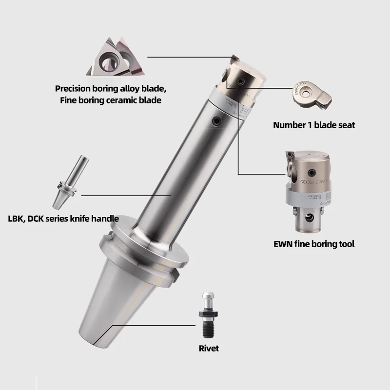 KaKarot EWN Fine Boring Head EWN20 EWN25 EWN32 EWN41 EWN53 EWN68 Adjustable Boring Drill Tool Holder Bore CKB1 2 3 4 5 6 LBK DCK