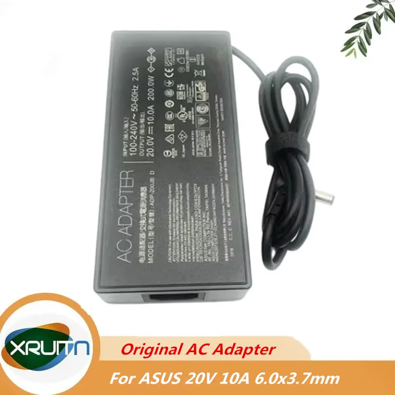 

Оригинальный адаптер питания для ноутбука 20V 10A 200W 6.0*3.7MM ADP-200JB D для Asus TUF A17 FA706QM FA506QR ROG Zephyrus G15 GA503Q