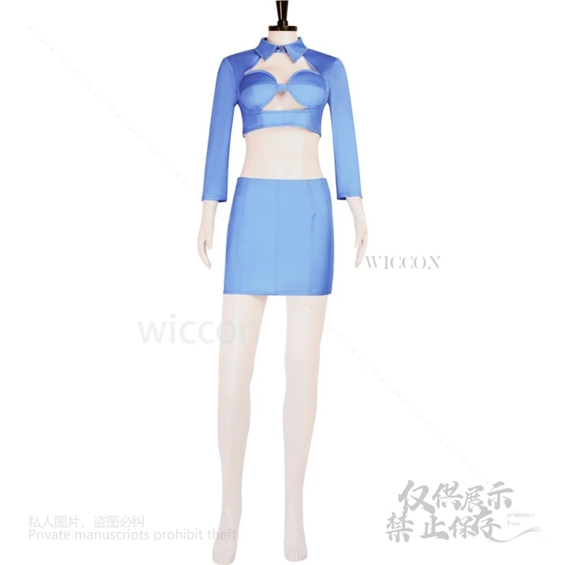 애니메이션 영화 다섯 번째 요소 코스프레 의상 여성 빈티지 항공사 재미 있은 할로윈 의상 드레스 Cos 승무원 재고 있음