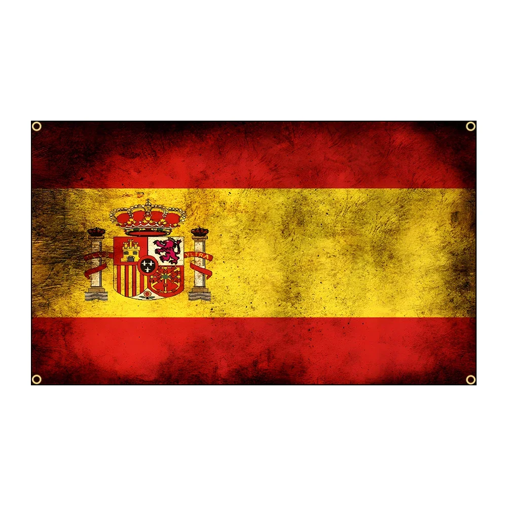 Spanien-Flaggen aus Polyester mit Digitaldruck für Schlafzimmer-Wandkunst und Outdoor-Dekoration