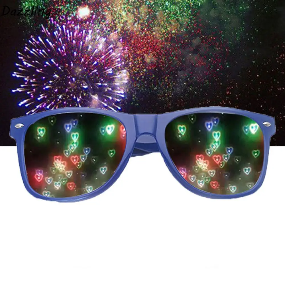 

Simple Retro Spectacles Special Effects Fashion Prom Heart Effect Glasses Women Sunglasses Eyewear Accessories Night PC Glasses