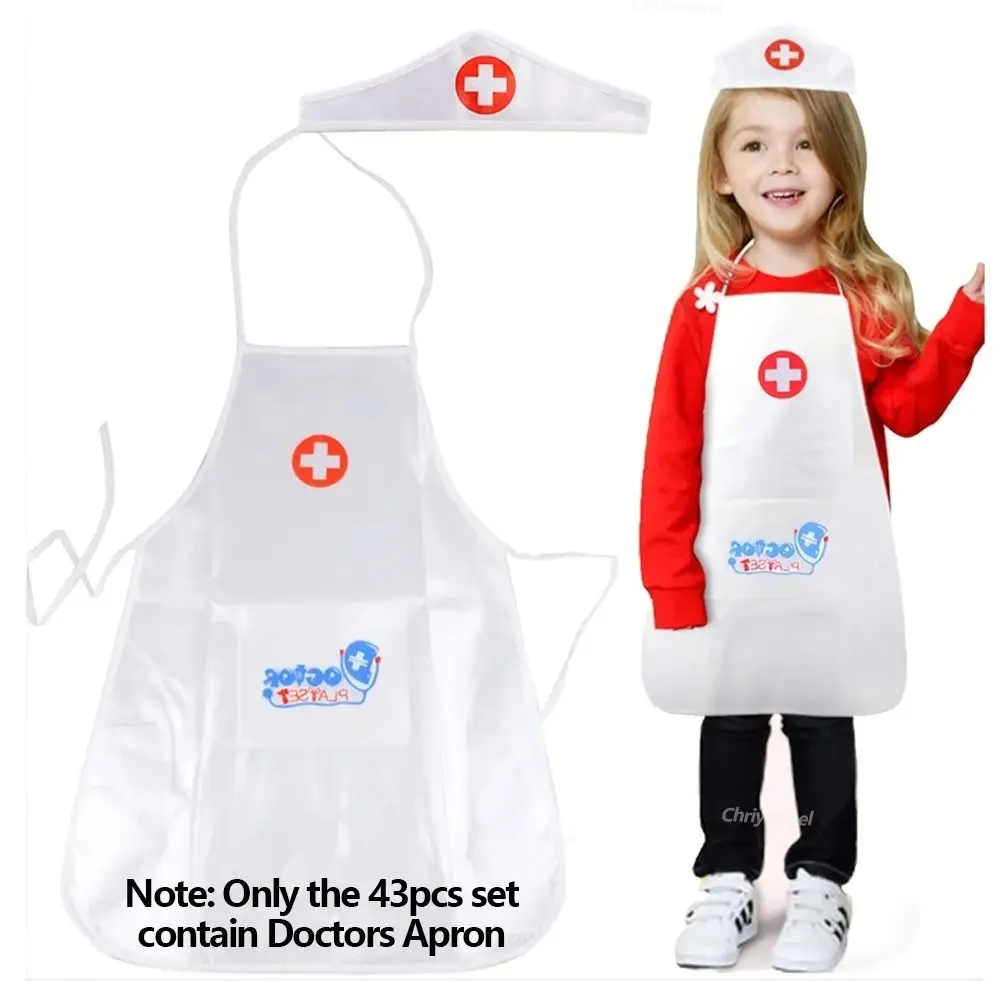 Simulação dentista caixa médico fingir role play kit fingent jogar brinquedos jogo educativo criança estetoscópio médico conjunto azul/rosa