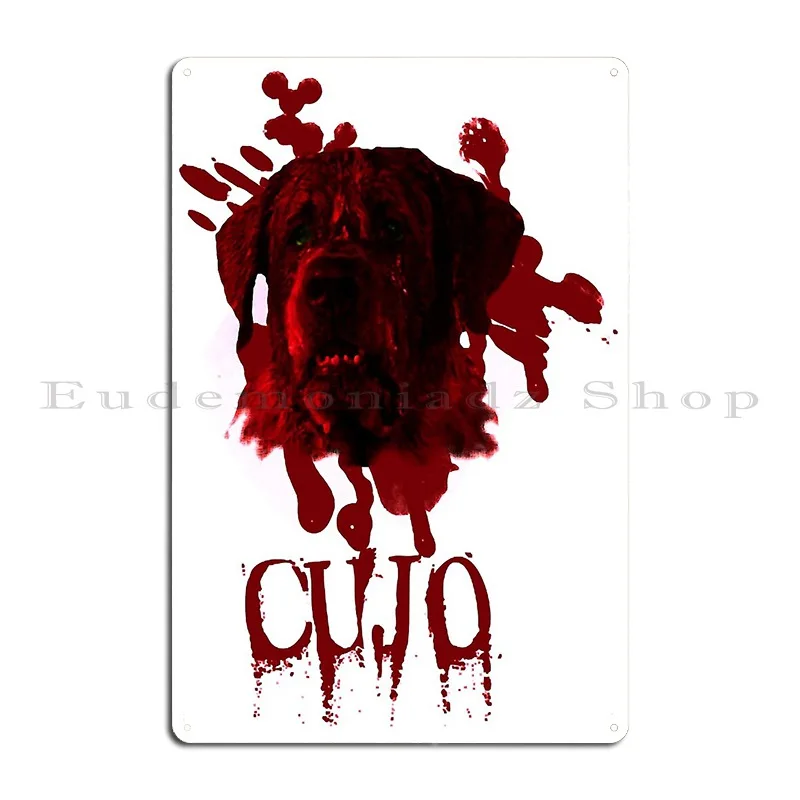 Cujo Dog Stephen King Halloween Clutches Play Please Paper Metal Sign Wall Pub Create Cinema Custom Wall Decor Tin Sign Poster