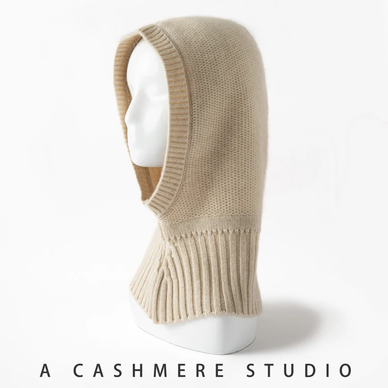 جديد الخريف والشتاء المرأة قبعة 100% الكشمير وشاح محبوك القبعات في الهواء الطلق الدافئة فتاة الموضة قبعة سيدة عالية الجودة الرقبة Sarf #5