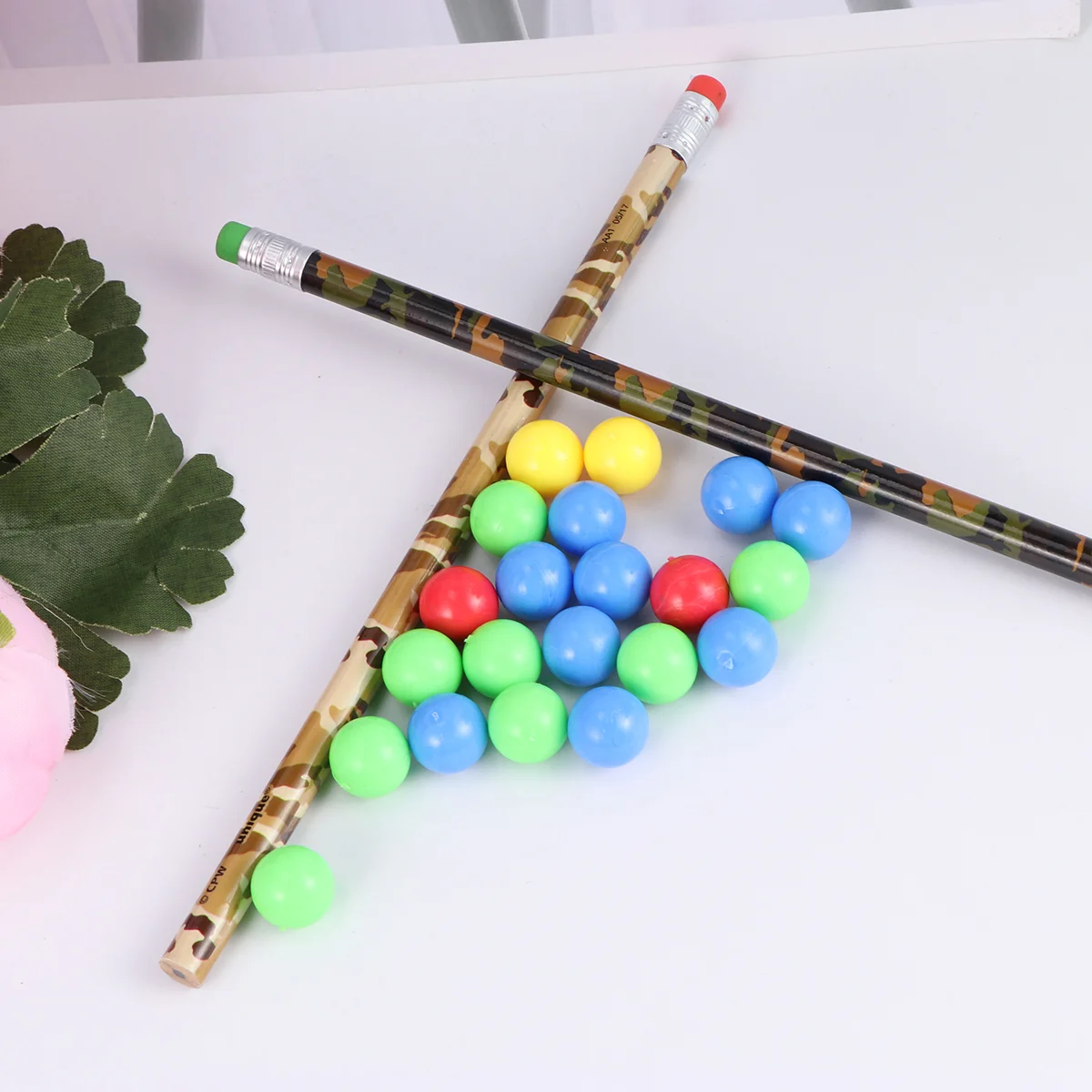 Game Replacement Balls Plastic Colorful Games Beads Compatible for Hungry Hippos Swallowing Beads Game Toy (Random Color)