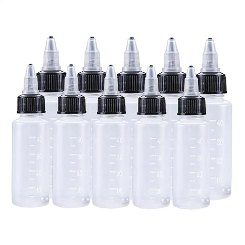 5x 30/50/60/120/250ml Airbrush Ink Pigment Bottles LDPE Container