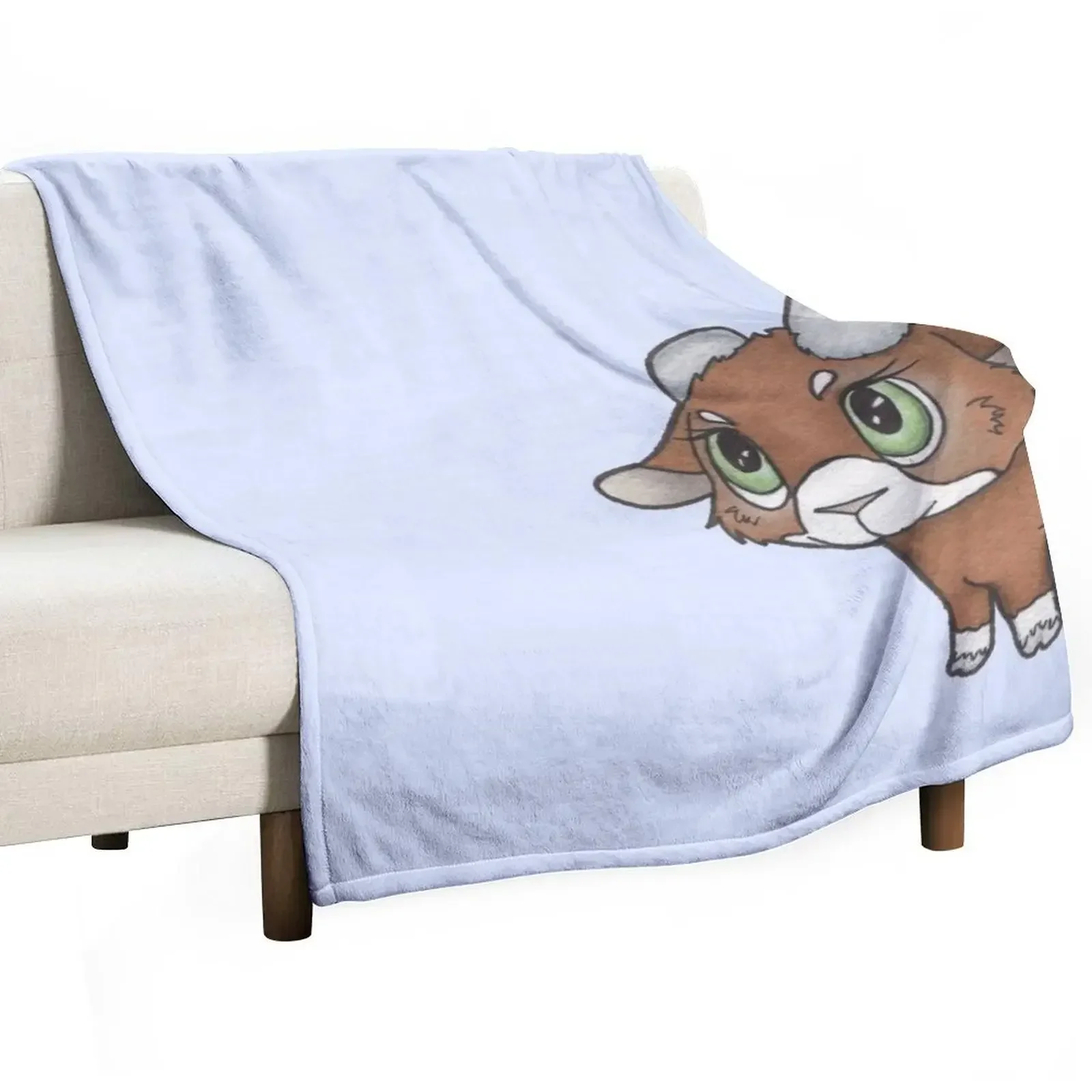 

Cute Baby Ram Throw Blanket Travel Size Cozy Blanket for Plane Train