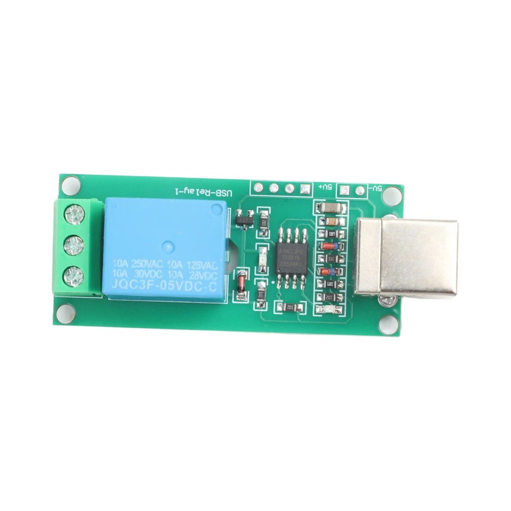 USB Relay Module 5V 1 Channel with HID Driverless PC Control Switch for Smart Home and Automated Equipment Management