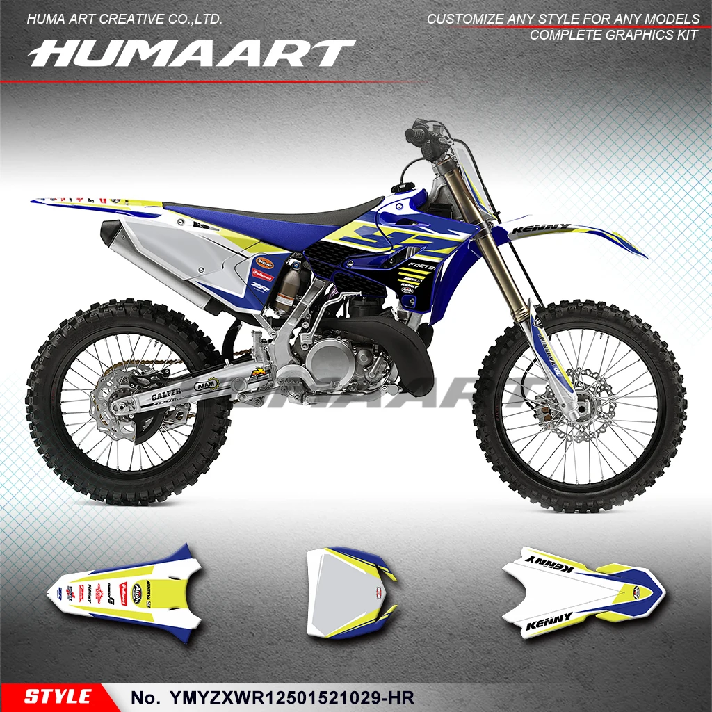 

Графическая наклейка для мотоцикла HUMAART для Yamaha YZ125 YZ250 YZ 125 YZ 250 YZ125X YZ250X 2015-2021, YMYZXWR12501521029-HR