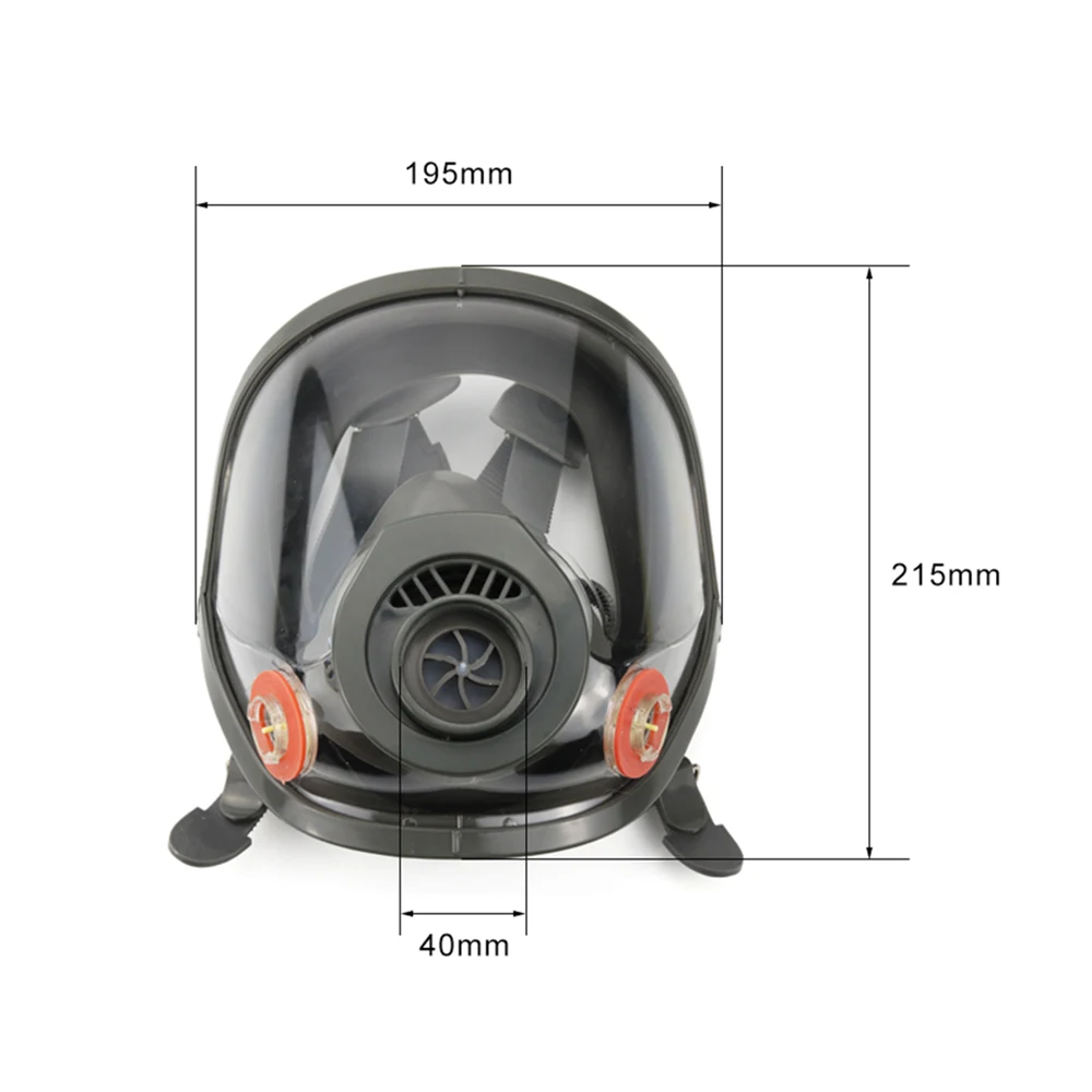 Three-port multi-purpose Chemical Respirator 6800 Dust Full Face Gas Mask Industrial Spraying Replaceable Filter Organic Vapor
