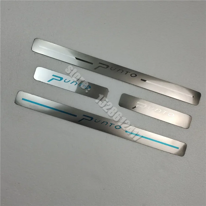 Car Styling for 2012-2019 Fiat Punto stainless steel Ultra-thin Scuff Plate/Door Sill Door Sill Scuff Plate Welcome Pedal