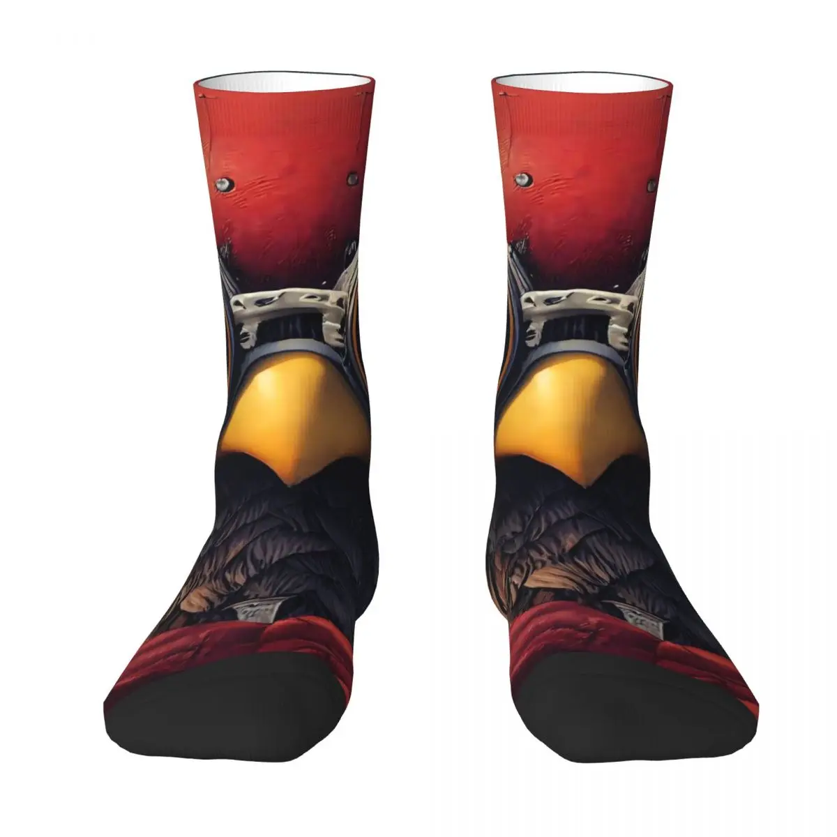 Funny Animal Socks Eagle Pirate Bird Harajuku Stockings Winter Anti Slip Female Socks Soft Breathable Design Skateboard Socks