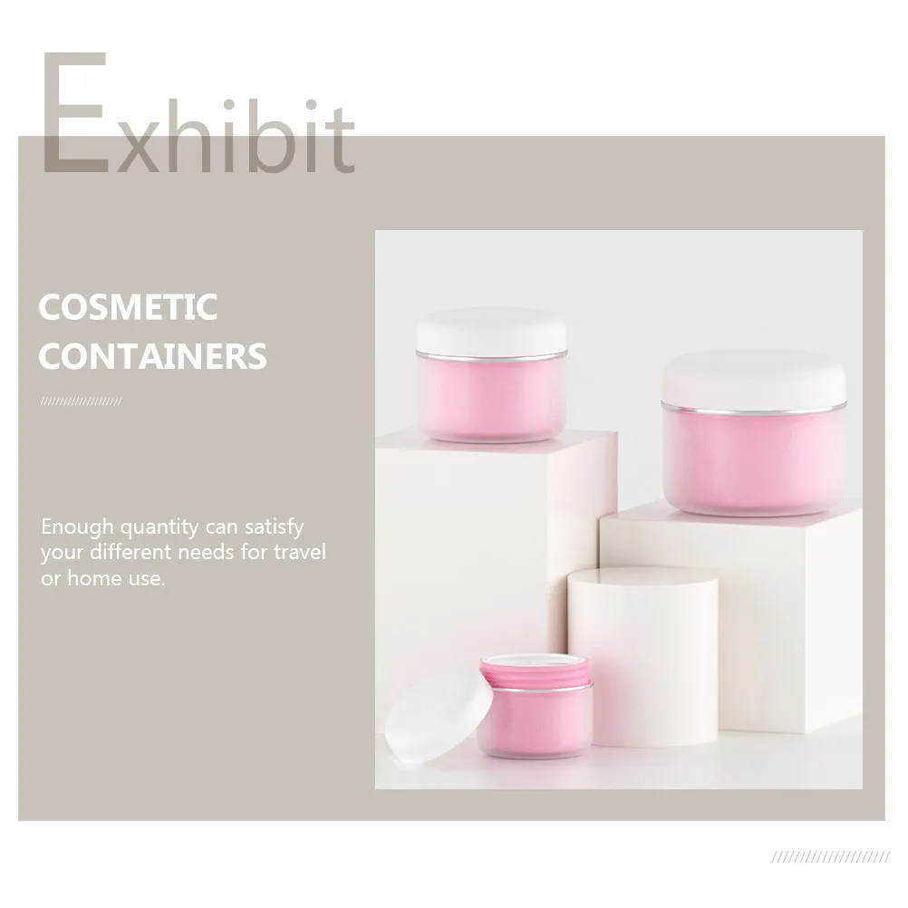 

4pcs Container Reusable Sample Bottle For Travel Makeup Cream Lotion Shampoo Storage Lightweight Portable Pp Cream