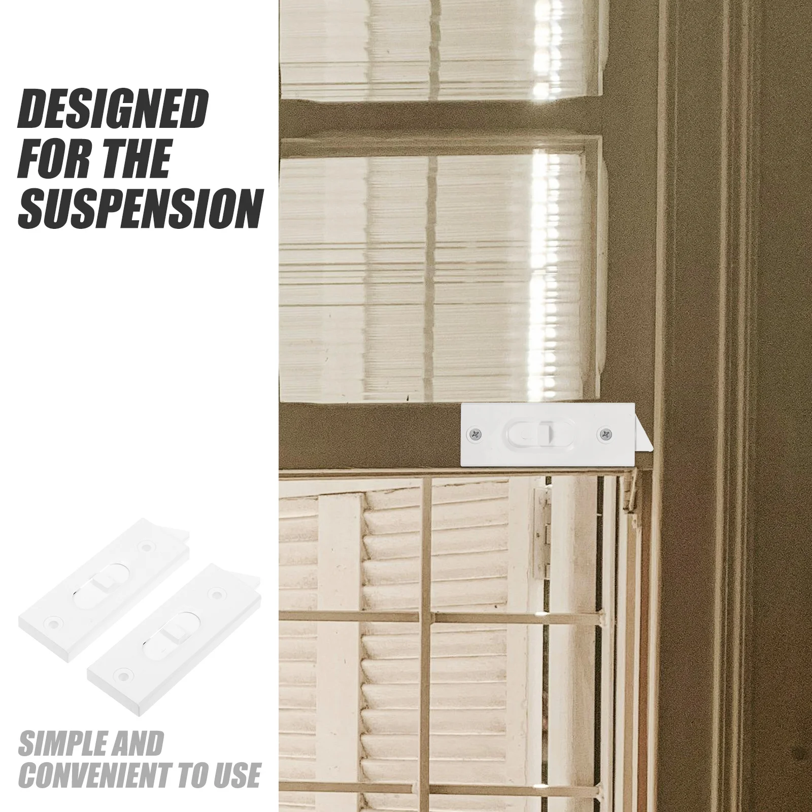 

1 Pair Plastic Tilt Replacements Snap-In Window Latch Locks For Vertical Horizontal Adjustment Durable Window Supplies Security