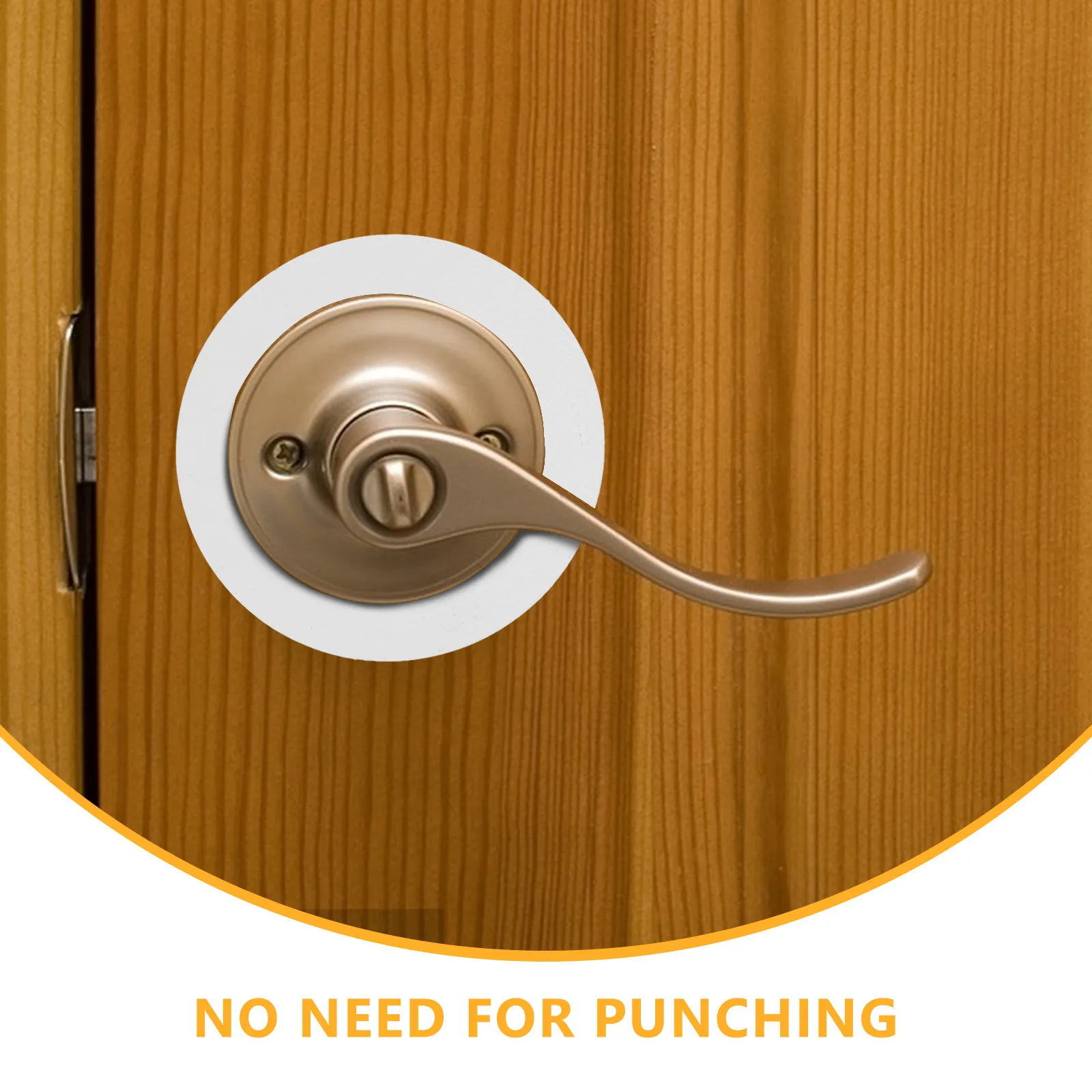 

Stainless Steel Door Lock Repair Plate Ideal for Fixing Reinforcing Door Knob Hole Covers Security Strengthening Plate