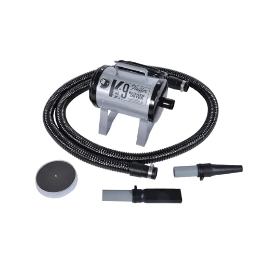 

K9 Fluffer Dog Dryer Powerful Portable Grooming Blower for Dogs and Pets Silver