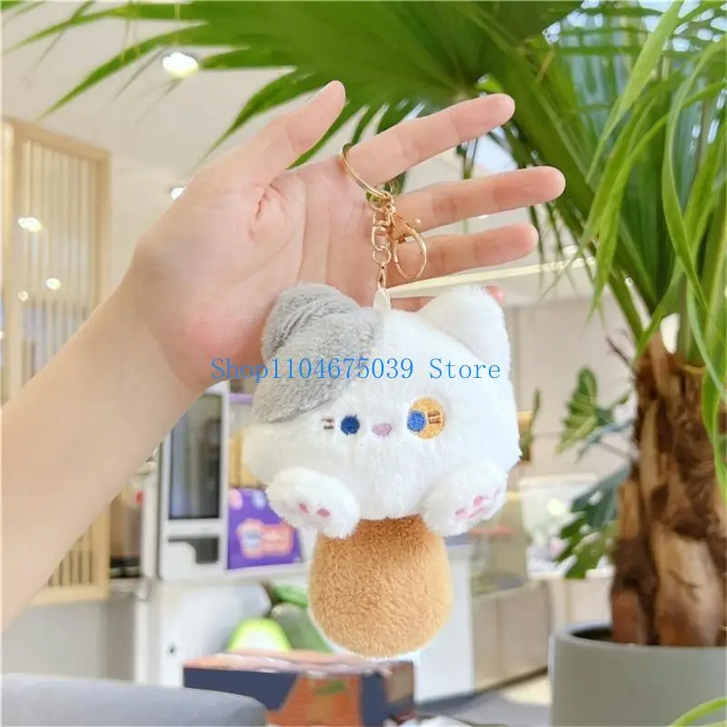 5asd Soft Cats Keychain Keyring Pendant for Boy Girl Funny Novelty Animal Cats Keychain Bag Pendant with Metal Rings