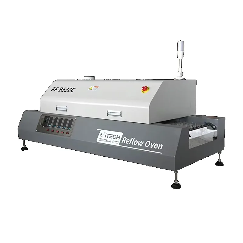 

RF-B530C Smt Reflow Oven 5 Warm Zone Hot Air Reflow Solders Desktop Smd Reflow Soldering Machine for Smt Pcb Soldering