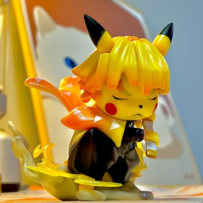 

Покемон аниме Пикачу Переодевание Агацума Зеницу Статуя модель. Материал ПВХ. Настольные украшения Коллекция модель ручной работы